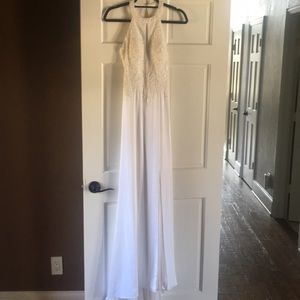 White full length dress
